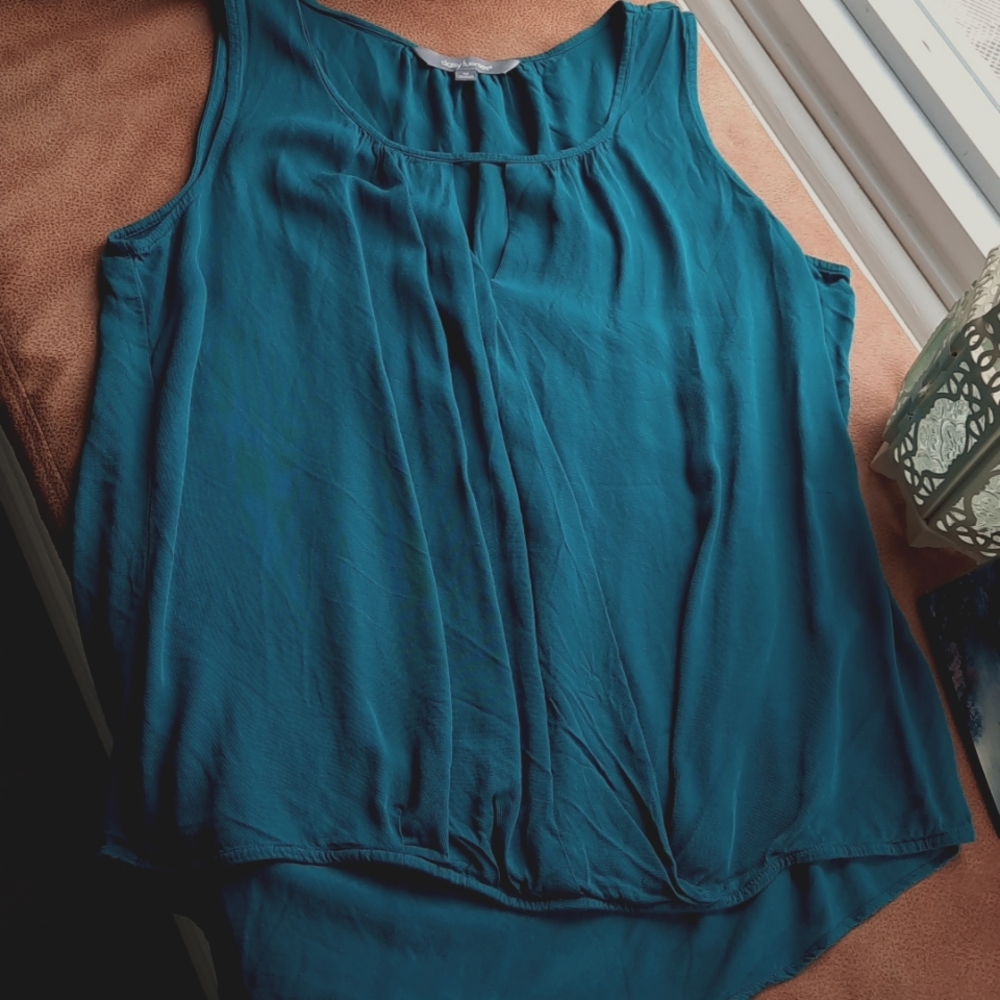 Teal Sleeveless Blouse